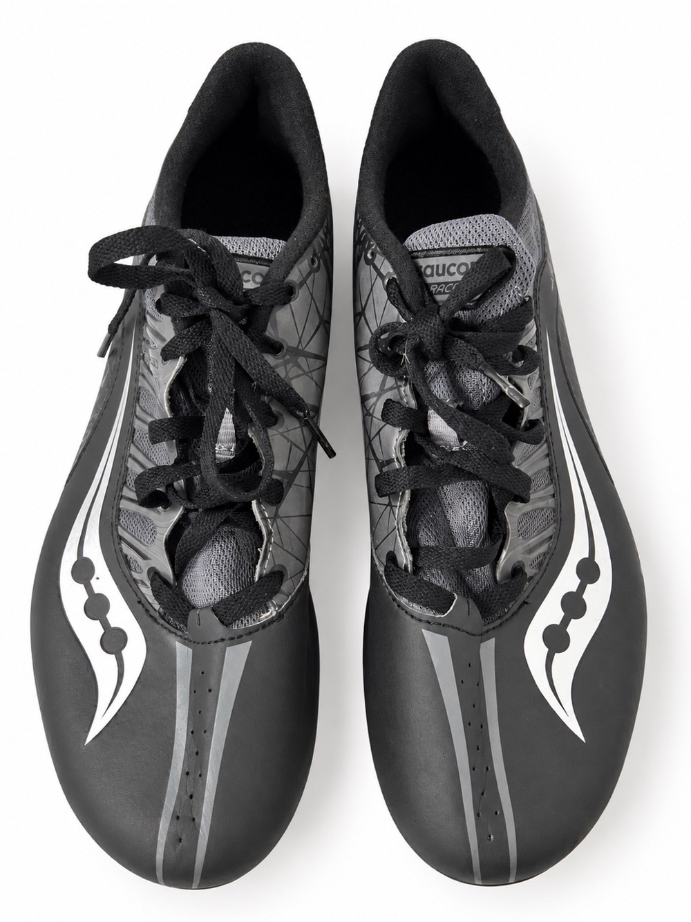 Saucony Spitfire Men's Size 13 Track & Field Sprint Spikes Black/Grey